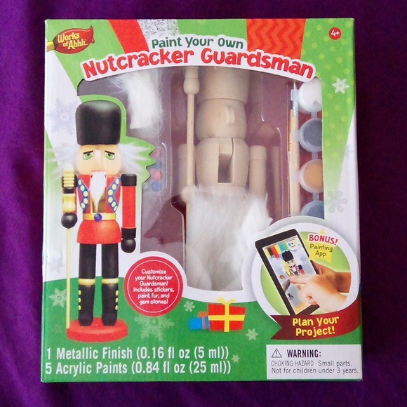 (2 for $25) Paint Your Own Nutcracker Guardsman. - Picture 1 of 5